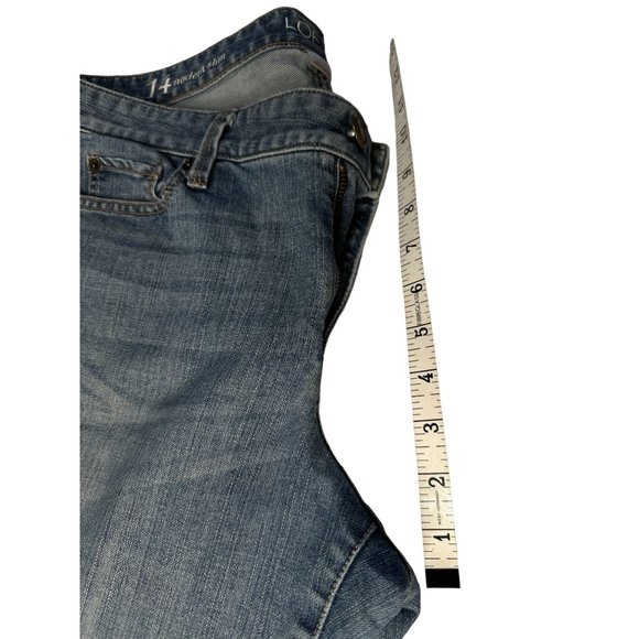 Loft Ann Taylor Mid Rise Modern Slim Jeans Blue Med Wash size 14 - Picture 2 of 15